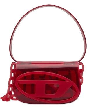 DIESEL 1Dr Logo Perspex Handbag - Red