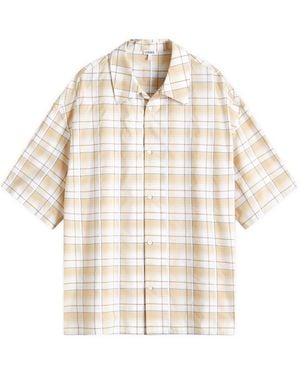 Loewe Check Short Sleeve Shirt - Natural
