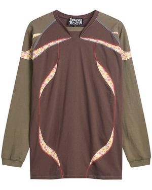 PAOLINA RUSSO Sport Jersey Long Sleeve Top - Brown