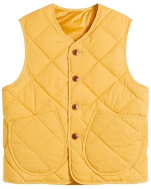 Drake's X Nanga Quilted Vest - Yellow