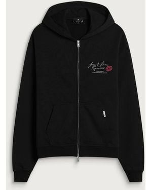 Represent Love And Kisses Zip Through Hoodie - Black