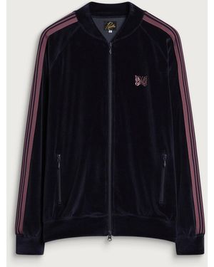 Needles Velour Rib Collar Track Jacket - Blue