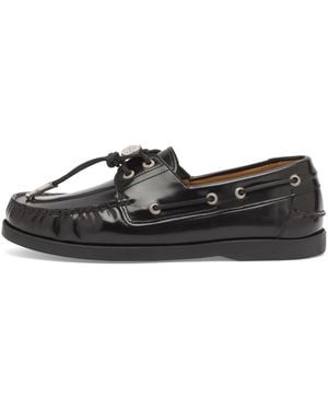 Toga Leather Loafers - Black