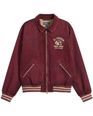 Polo Ralph Lauren Corduroy Arts Club Bomber Jacket - Purple
