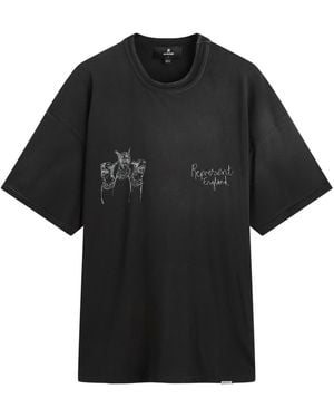 Represent Hand Drawn Thoroughbred Dogs T-Shirt - Black