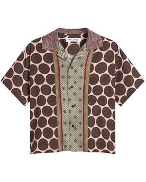 Toga Toga Inner Print Short Sleeve Shirt - Brown