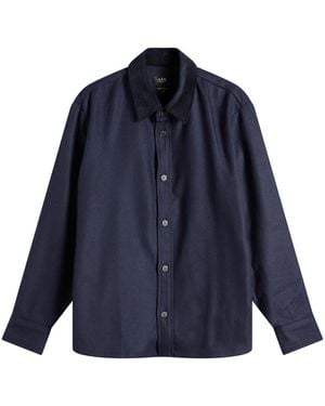 A.P.C. Bernado Wool Overshirt - Blue