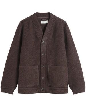 Universal Works Presented By End. Wool Fleece Adv Cardigan - Brown