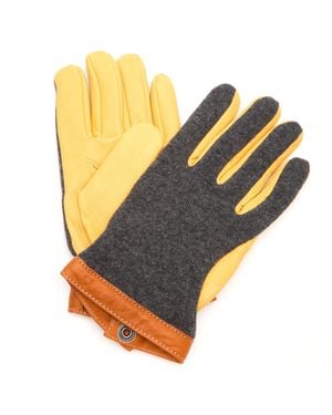 Hestra Deerskin Wool Tricot Gloves - Orange