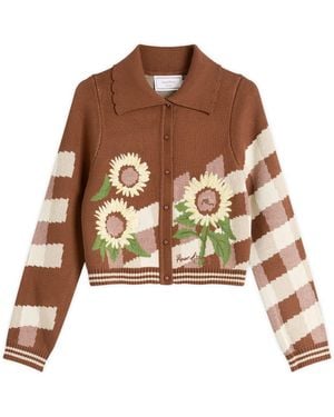 House Of Sunny Sunflower Tripper Cardigan - Brown