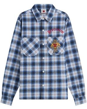 ICECREAM Mascot Check Shirt - Blue