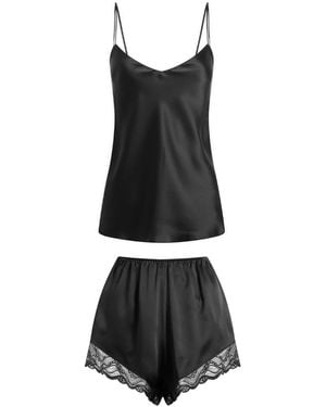 Calvin Klein Satin Cami Set - Black