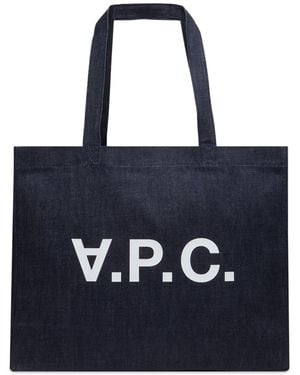 A.P.C. Daniela Denim Shopping Tote - Blue