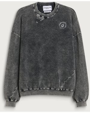 Nomarythm Textile Hand Dye Reverse Twist Sweatshirt - Gray