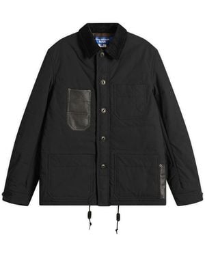 Junya Watanabe Oxford Leather Jacket - Black