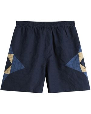 A.P.C. Connor Patchwork Shorts - Blue