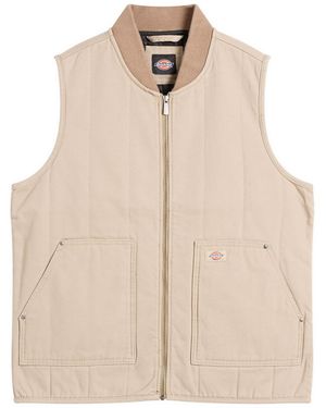 Dickies Quilted Canvas Vest - Natural
