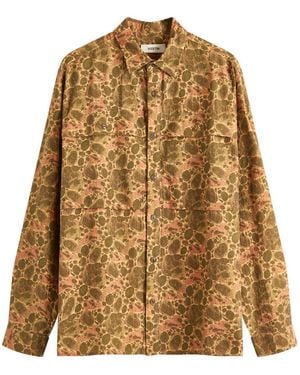 Kestin Taymount Marble Print Overshirt - Brown