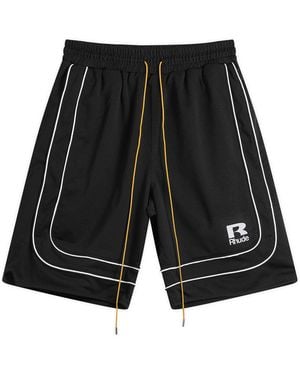 Rhude Baggy Mesh Basketball Shorts - Black