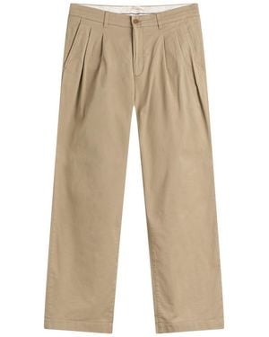 Norse Projects Hestur Relaxed Twill Pleated Trousers - Natural