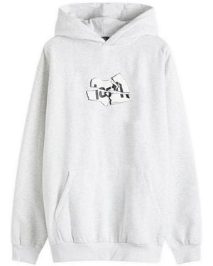 LO-FI Broken Logo Hoodie - White