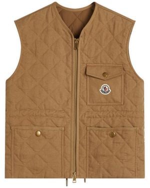 Moncler Vigny Padded Gilet - Natural