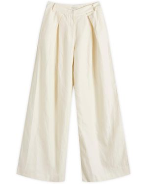 St. Agni Minimal Fold Pants - White