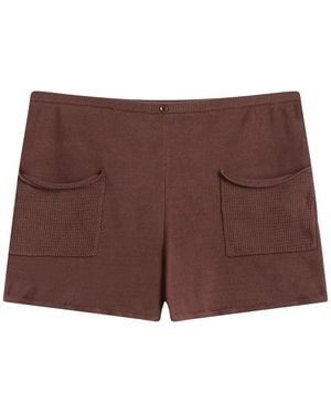 Peachy Den Marie Knit Shorts - Purple