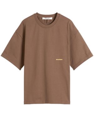 About Blank Box Logo T-Shirt - Brown