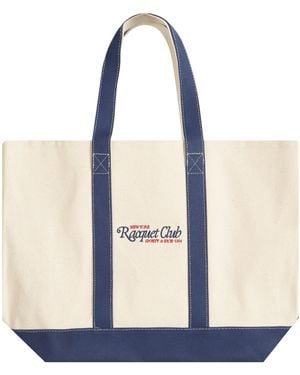 Sporty & Rich 94 Racquet Club Two Tone Tote Bag - Blue