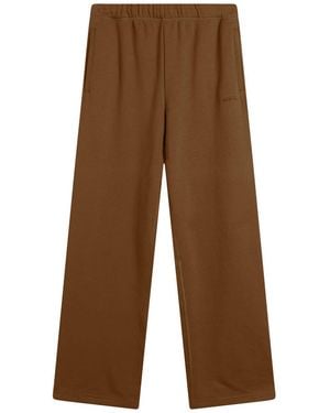 Skims Cotton Fleece Classic Straight Leg Pant - Brown