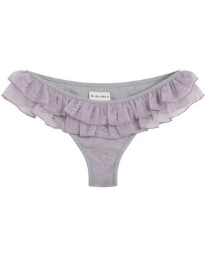 My Mum Made It Lace Frill Bikini Bottom - Purple