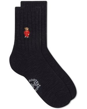 Rostersox Rap Bear Socks - Blue