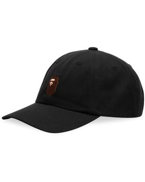 A Bathing Ape Ape Head Panel Cap - Black