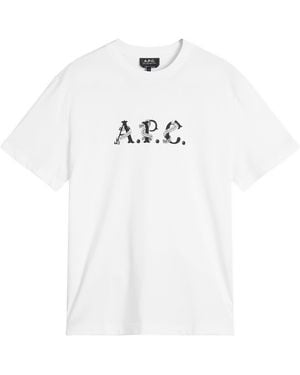 A.P.C. Hugo Graphic Logo T-Shirt - White