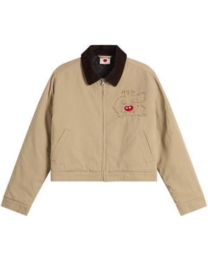 ICECREAM Team Ic Cropped Work Jacket - Natural
