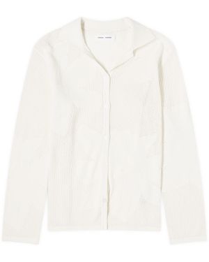 Samsøe & Samsøe Sacona Floral Knitted Shirt - White