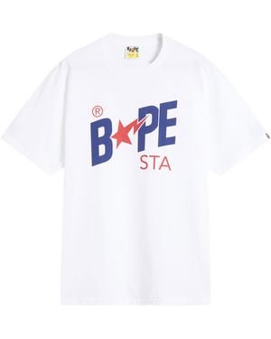A Bathing Ape Colours Bape Sta Tee - White
