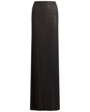 Skims Sheer Modal Long Skirt - Black