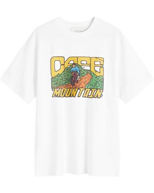 Cafe Mountain Downhill T-Shirt - White