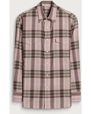 AURALEE Check Shirt - Brown