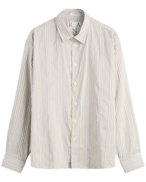 RANRA Stripy Classic Shirt - White
