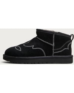 UGG Classic Ultra Mini Western Boot - Black