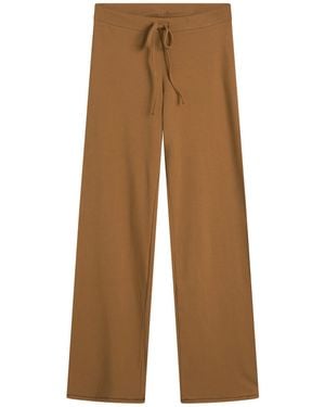 Skims Cotton Jersey Straight Leg Pant - Brown