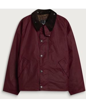 Barbour Os Transport Wax Jacket - Red