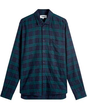 YMC Curtis Check Shirt - Blue