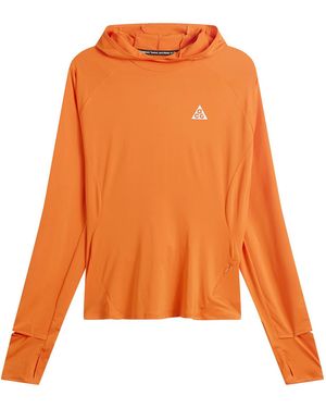 Nike Acg Trail Uv Hooded Mid Layer Fleece - Orange