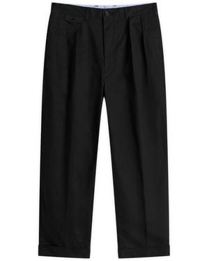 Beams Plus 2 Pleat Chino - Black
