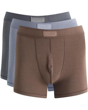 Skims Cotton 3 Pack Boxer Brief 3 Inch - Brown