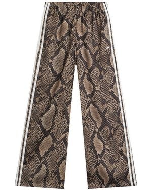 adidas Satin Wide Leg Track Pant - Gray